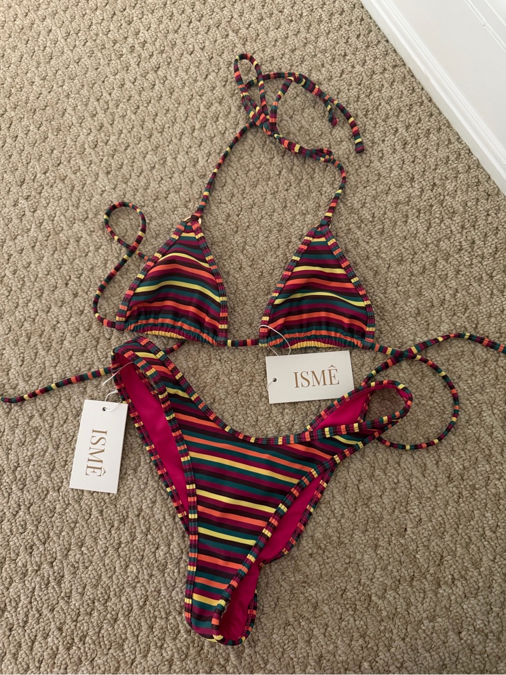 ISME Multicolor Striped Bikini Set - Picture 2 of 5